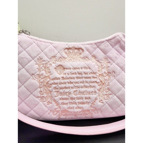 Juicy Couture Lilac Mist Quilted Velour Juicy Tale Shoulder Bag NWT - Picture 11 of 13
